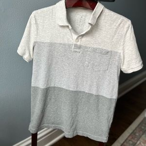Gap M gray colorblock polo